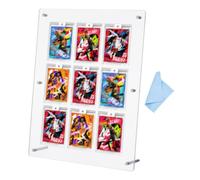 DICOSMETIC 9 Slots Card Display Frames PVC Plastic Game Card Case 2.56x10.83x13.58 Inch Clear Baseball Cards Organizer Holder Sport Trading Cards Display Frame for Home Office Desktop