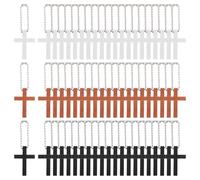 DICOSMETIC 90Pcs 3 Colors Wooden Cross Bulk Wood Cross Charms Mini Cross Pendant Hanging Ornament Small Prayer Charm for DIY Necklace Bracelet Earring Keychain Jewelry Craft Making