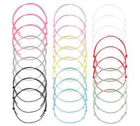 DICOSMETIC 90Pcs 9 Colors Braided Cord Bracelets 10-5/8 Inch Adjustable Bracelet Making Waxed Polyester Cord Bracelets Half Finished Bracelet Rope Bracelets Friendship Bracelet for Jewelry Making