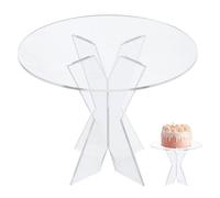 DICOSMETIC Acrylic Cake Stands 7.9"x3.2" Round Dessert Table Display Set Cupcake Organizer Holder Clear Food Display Riser Party Supplies for Dessert Presentation Tabletop Use Action Figure Showing