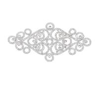 DICOSMETIC Crystal Rhinestone Applique Bridal Wedding Dress Patches Glitter Applique Silver Belt Waist Patches Sash Appliques for Sewing Clothes Dress Wedding Accessories