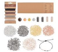 DICOSMETIC DIY Morse Code Bracelet Bead Kit 6 Styles 18000Pcs Plastic Bead Bulk 4 Colors 20 Yards Jute Cord Code Decoding Card Braided Bracelets Necklaces Kit