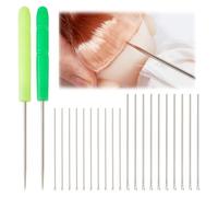 DICOSMETIC Doll Hair Rooting Holders Including 2Pcs Reroot Rehair Tools and 20Pcs Stainless Steel Needle 1.27-1.6 Inch Doll Wig Tool Accessories Dolls Breed Hair Dolls Hairs Rerooting Tool