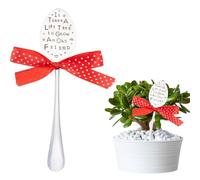 DICOSMETIC Garden Marker Friendship Gift 17.7cm Garden Funny Spoon Decorative Marker Stake Signs Platinum Plants Decor Tags for Indoor Outdoor Green House Decoration