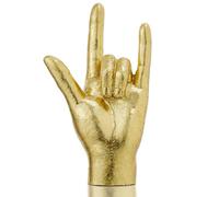 DICOSMETIC Gold Hand Sculpture I Love You Hand Statue ASL Hands Sign Sculpture Rock and Roll Desk Decor Resin Shelf Decoration Ring Display Stand for Home Decor Office Desk Living Room