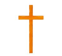 DICOSMETIC Orange Wooden Wall Cross for Wall 10.04x5.12x0.75 Christians Cross Wall Decor Large Hollow Hanging Cross Wood for Church Home Room Easter Decor
