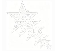 DICOSMETIC Quilting Template Set 6 Sizes Acrylic Star Sewing Template Ruler Star Stencil Template for Hand Quilting and Embroidery, 1"/2"/3"/4"/5"/6"