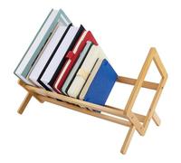 DICOSMETIC Wood Desktop Bookshelf Small Tabletop Book Rack Retro Coffee Book Organizer Mini Bookcase Magazine Storage Holder for Files Letters CDs Display Office Home Living Room, Navajo White