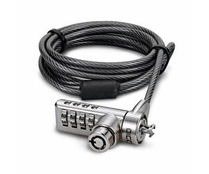 DICOTA D30887 cable lock Black, Stainless steel 2 m