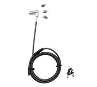 Dicota Universal Security Cable Lock, 3 Exchangeable heads fits all slots, masterkeyed