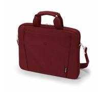 Dicota Slim Case 13-14.1 Inch BASE Laptop Computer and Tablet Shoulder Bag, Lightweight Sleeve Laptop Case, Red
