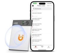 Dictaphone Voice Recorder, Recording Device with Transcriber by ChatGPT-4o, Bluetooth APP, Support 68 Languages, 0.22" Slim Audio Recorder, AI Noise Reduction for Listening, Meeting, Phone Call, 64G