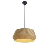 Nordlux Dicte hanging light, hand-bound, Ø 53 cm, amber