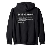 Dictionary College Majors Forensic Science Major Zip Hoodie