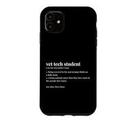 Dictionary College Majors Funny Vet Tech Student Case for iPhone 11