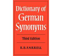 Dictionary of German Synonyms – 3ed – Cambridge University Press