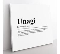 Dictionary Unagi Modern Typography Quote Canvas Wall Art Print Ready to Hang, Framed Picture for Living Room Bedroom Home Office Décor, 50x50 cm (20x20 Inch)