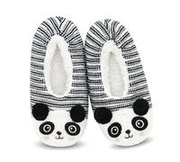 DICUIRD Womens Animal Slipper Socks Non Slip Gripper House Slippers, Panda 02, 5-7.5