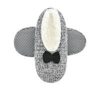 DICUIRD Womens Cozy&Warm Soft Sole Slipper Socks with Grippers-Fuzzy Fleece Lined House Slippers with Non-skid Bottoms, Mhm Black, 8-10