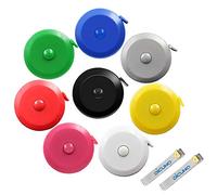 DiCUNO 60-Inch 1.5 Meter Soft and Retractable Tape Body Tailor Sewing Craft Cloth Dieting Measuring Tape (8 Colors Package)