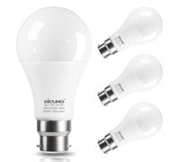 DiCUNO B22 Bayonet LED Bulbs 15W=100W, Daylight White 5000K 1350LM, 4Pcs | B22 A60 LED Bulb, CRI90, Non-dimmable, 220°Beam Angle, 25,000 Lifespan bulb for Living Room, Kitchen, Hallway