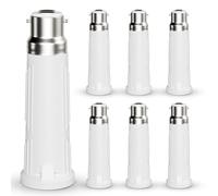 DiCUNO B22 to E27 Socket Extender, Bayonet to Screw Edison Converter, 9CM Light Socket Extension, BC to ES Lamp Base Adapter for LED and Incandescent Bulbs and CFL Bulbs, 6 Pcs