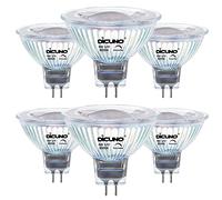 DiCUNO Dimmable GU5.3 MR16 LED Light Bulbs, 12V Spotlight Bulb, 6W Equivalent to 60W Halogen, Cool White 6000K, 420LM, 40° Beam Angle Bi-Pin Base Track Light, 6 Packs