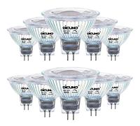 DiCUNO Dimmable GU5.3 MR16 LED Light Bulbs, 12V Spotlight Bulb, 6W Equivalent to 60W Halogen, Cool White 6000K, 420LM, 40° Beam Angle Bi-Pin Base Track Light, 10 Packs