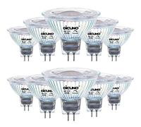 DiCUNO Dimmable GU5.3 MR16 LED Light Bulbs, 12V Spotlight Bulb, 6W Equivalent to 60W Halogen, Warm White 2700K, 420LM, 40° Beam Angle Bi-Pin Base Track Light, 10 Packs
