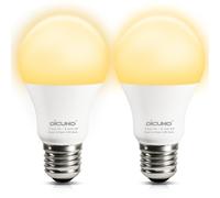 DiCUNO Dusk to Dawn E27 Sensor Bulb, 9W=60W Warm White 2700K 800LM 2Pcs