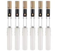 DiCUNO E12 Length Adjustable Bulb Socket, Candelabra Base Bulb Holder With Cardboard Insulator and Plastic Candle Cover Sleeves, 6-Pack