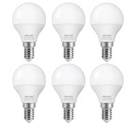 DiCUNO E14 5W Small Screw Bulbs, 550LM, 50W Halogen Equivalent SES P45 Bulb, Daylight White 5000K, E14 Golf Ball Lamps for Home, CRI90, Non-dimmable, 6Pcs