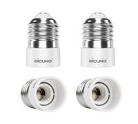 DiCUNO E27 to E14 Socket Adapter, ES to SES Lamp Base Converter, 4-Pack | Screw to Small Screw Converter, Max Wattage 200W, 0~250V, 165 Degree Heat Resistant