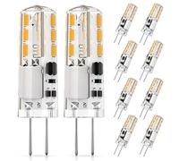 DiCUNO G4 LED Light Bulbs, 1.2W Equivalent to 10W Halogen, 120LM, Warm White 3000K, 12V Non-Dimmable G4 Capsule Bulbs for Home Lighting, 10-Pack