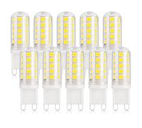 DiCUNO G9 LED Bulb Cool White 6000K, 3W, 30W Halogen Equivalent, 410LM, Not Dimmable, Energy Saving G9 LED Light Bulbs for Chandelier, Ceiling Lights, 10 Pcs