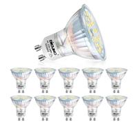 DiCUNO GU10 Dimmable LED Bulb, 4.2W Daylight White 5000K, Energy Saving Light Bulbs, 400LM,120°Beam Angle, 40W Halogen Equivalent, AC 220-240V, 10 Packs