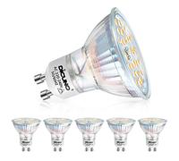 DiCUNO GU10 Dimmable LED Bulb, 4.2W Warm White 2700K Light Bulbs, 40W Halogen Equivalent, 320LM Energy Saving, 120°Beam Angle, AC 220-240V, Glass, 6 Packs