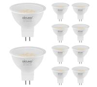 DiCUNO GU5.3 LED Spotlights, 12V, 3.6W=50W Warm White 2700K 530LM 10Pcs | MR16 LED Light Bulbs, Non-dimmable, 110° Beam Angle, 2 Pin Base, Ideal for Recessed Lighting