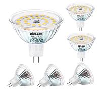 DiCUNO MR16 LED Light Bulbs 6W, GU5.3 Spotlight Bulb 12V, Equivalent to 70W Halogen, Natural White 4000K, 580LM, 120° Beam Angle, GU5.3 Bi-Pin Base Track Light, 6 Packs