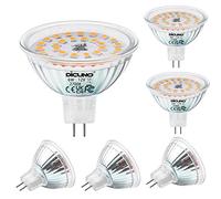 DiCUNO MR16 LED Light Bulbs 6W, GU5.3 Spotlight Bulb 12V, Equivalent to 70W Halogen, Warm White 2700K, 530LM, 120° Beam Angle, GU5.3 Bi-Pin Base Track Light, 6 Packs