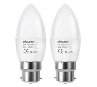 DiCUNO ProOE B22 Candle Bulbs, 5W B22 Candle Light Bulb, CRI>98, 40W Bayonet Cap Halogen, 3000K Warm White, Non-Dimmable, 450LM, 100-240V, 2 PCS