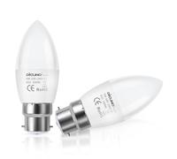 DiCUNO ProOE B22 Candle LED Bulb 6W, 40W Equivalent, Daylight White 5000K, CRI98 Bayonet Light Bulbs, 410LM, Non-dimmable, 2 Pcs