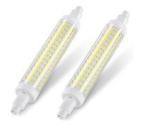 DiCUNO R7S 118mm LED 10W Linear Light Bulb, Cool White 6000K, 1300LM, 125W Halogen Replacement, Non-dimmable, 360°Double Ended J118 for Ceiling Reflector Floodlight Lamp, 2 Pcs