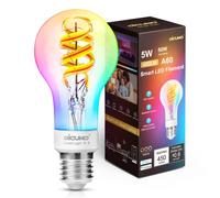 DiCUNO White Filament A60 LED Smart Bulb E27, 5W Dimmable Smart Connected WiFi Clear Light Bulb, 450LM, Works with Alexa, Google Assistant, Apple Homekit, 1 Pcs