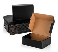 Dicunoy 30 Pack CardBoard Boxes 9x6x3 Inches, Black Gift Boxes for Packaging,Small Shipping Boxes, Corrugated Cardboard Box for Mailing Packing Literature Mailer, Small Business