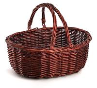 Dicunoy Wicker Picnic Basket with Handle, Large Empty Gift Basket to fill, Open Top Market Harvest Baskets for Garden, Hamper Basket for Gifts, Fruit, Candy, Wine, Egg Gathering, Wedding, Vegetables