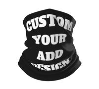 DICUSPEROZTOM Custom Neck Warmer, Personalized Design Picture Texts Neck Gaiter Customizable Face Mask Neck Scarf for Women Men