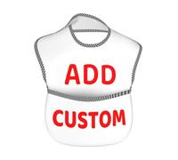 DICUSPEROZTOM Custom Water-resistant Baby Bib, Personalized Adjustable Feeding Drooling Bib with Name Photo Customized Baby Clothing Protector