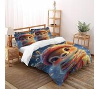 DICVXOR Sika Deer Bedding Set 3D Design Animal Theme Wildlife Duvet Cover Set Microfiber Quilt Cover Universal for All Seasons with Pillowcase Double（200x200cm）