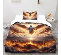DICVXST 3D Printed Apocalypse Duvet Cover Sets for Kids 2 Piece Microfiber with Pillowcases With Zipper Closure Single（135x200cm）